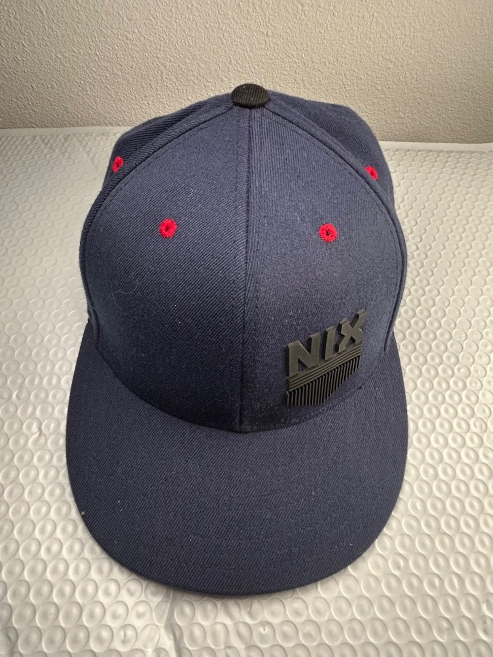 Nixon Baseball Cap Black Gray Flat Size 7 1/4-75/8